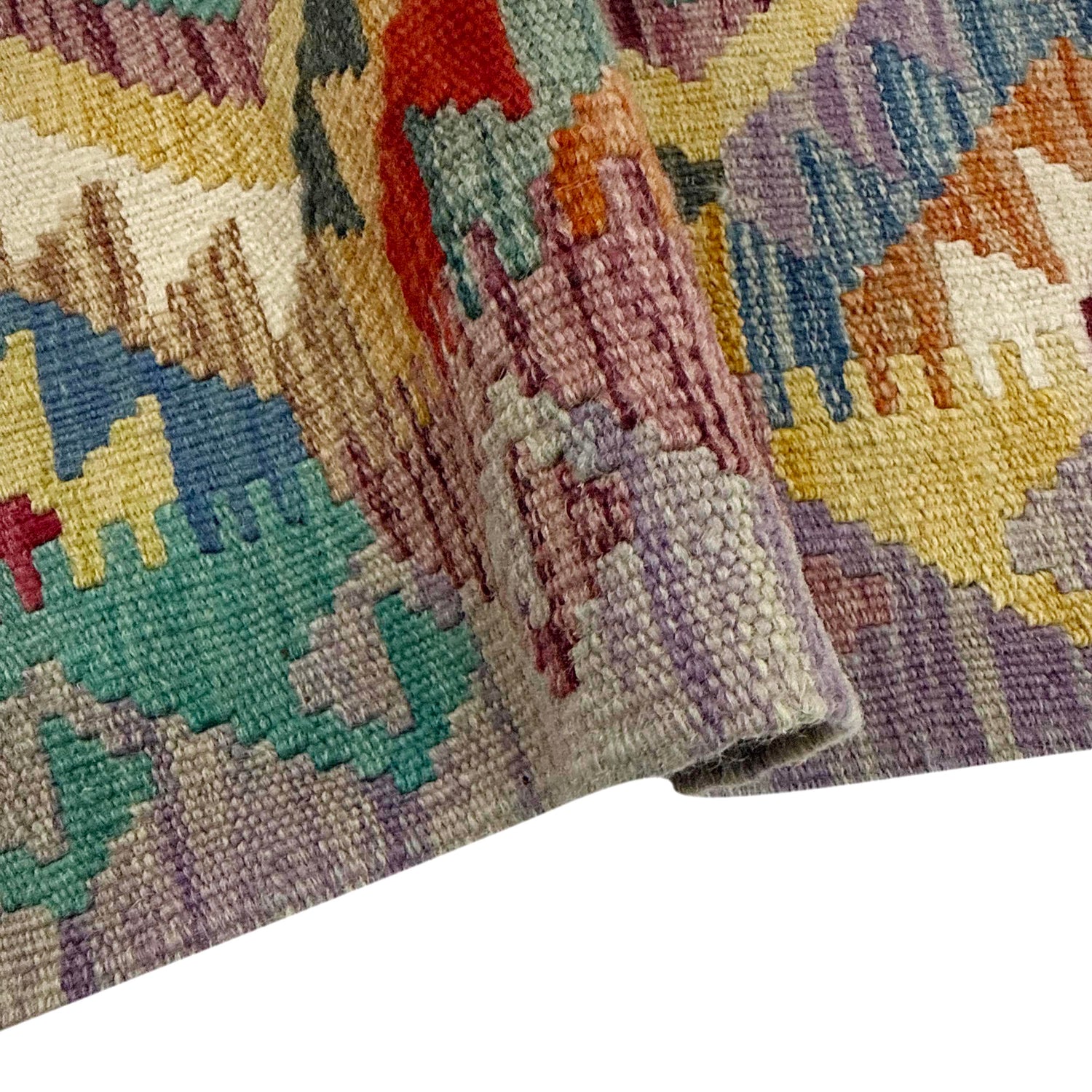 Handmade Turkish Design Wool Kilim 2' 7" x 4' 3" ft / 79 x 129 cm - No. Y39381