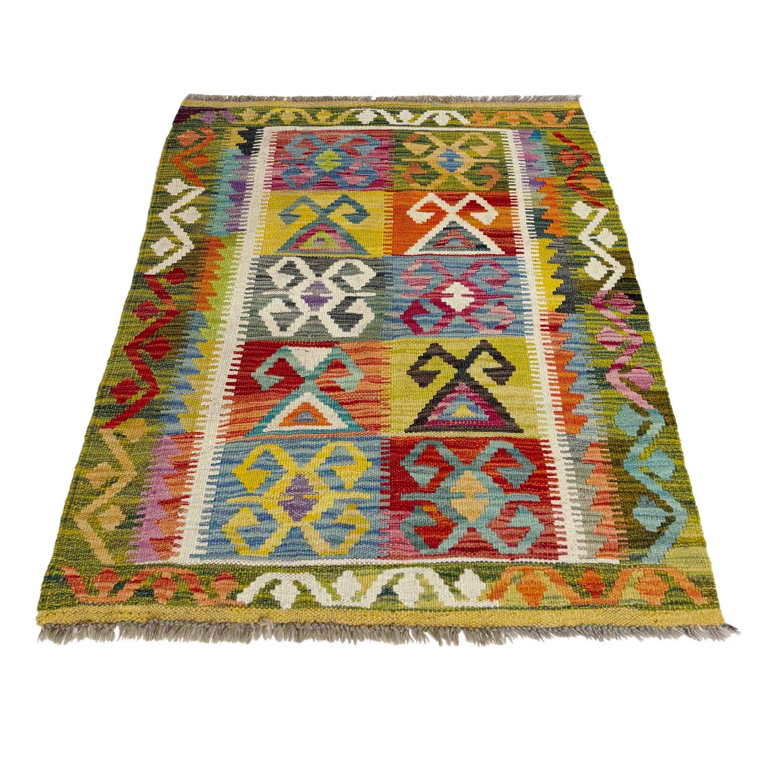 Small Size Chobi Kilim 2' 9" x 3' 10" ft / 84 x 117 cm - No. Y39383
