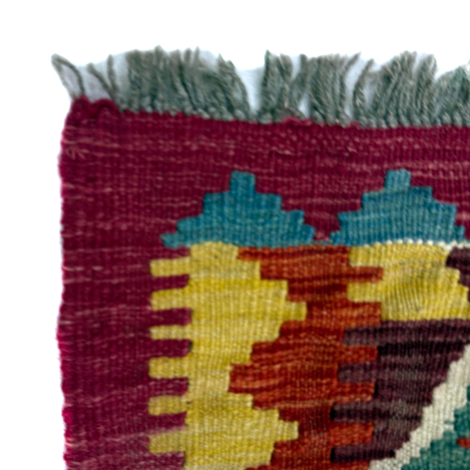 Multi Color ful Flat-Weave Wool Kilim 2' 9" x 3' 7" ft / 84 x 110 cm - No. Y39392