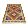 Multi Color ful Flat-Weave Wool Kilim 2' 7" x 3' 10" ft / 78 x 118 cm - No. Y39393