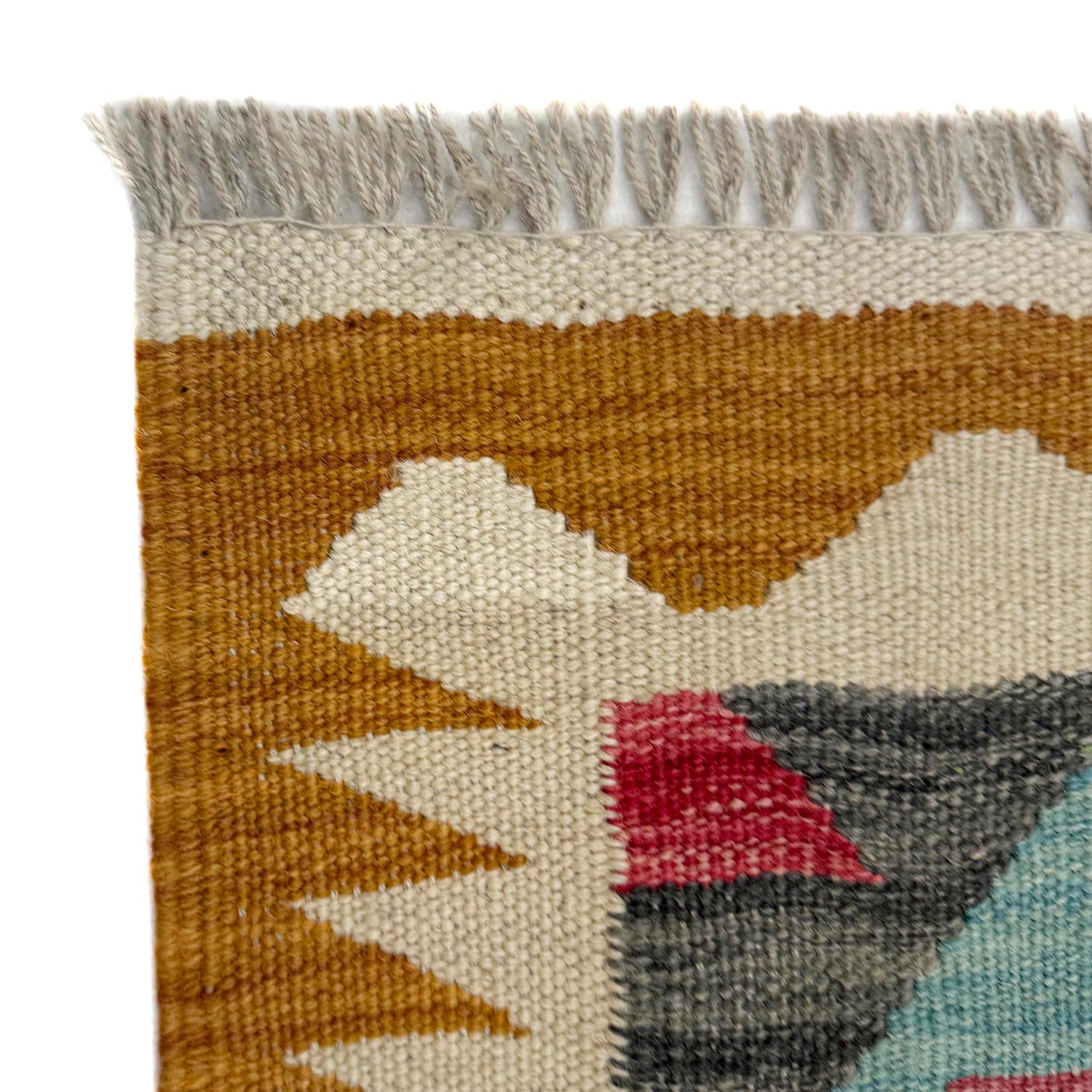 Multi Color ful Flat-Weave Wool Kilim 2' 7" x 3' 10" ft / 78 x 118 cm - No. Y39393