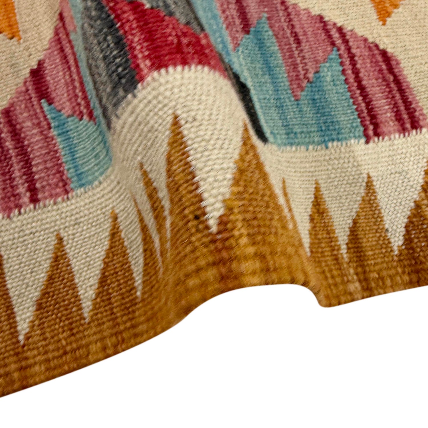 Multi Color ful Flat-Weave Wool Kilim 2' 7" x 3' 10" ft / 78 x 118 cm - No. Y39393