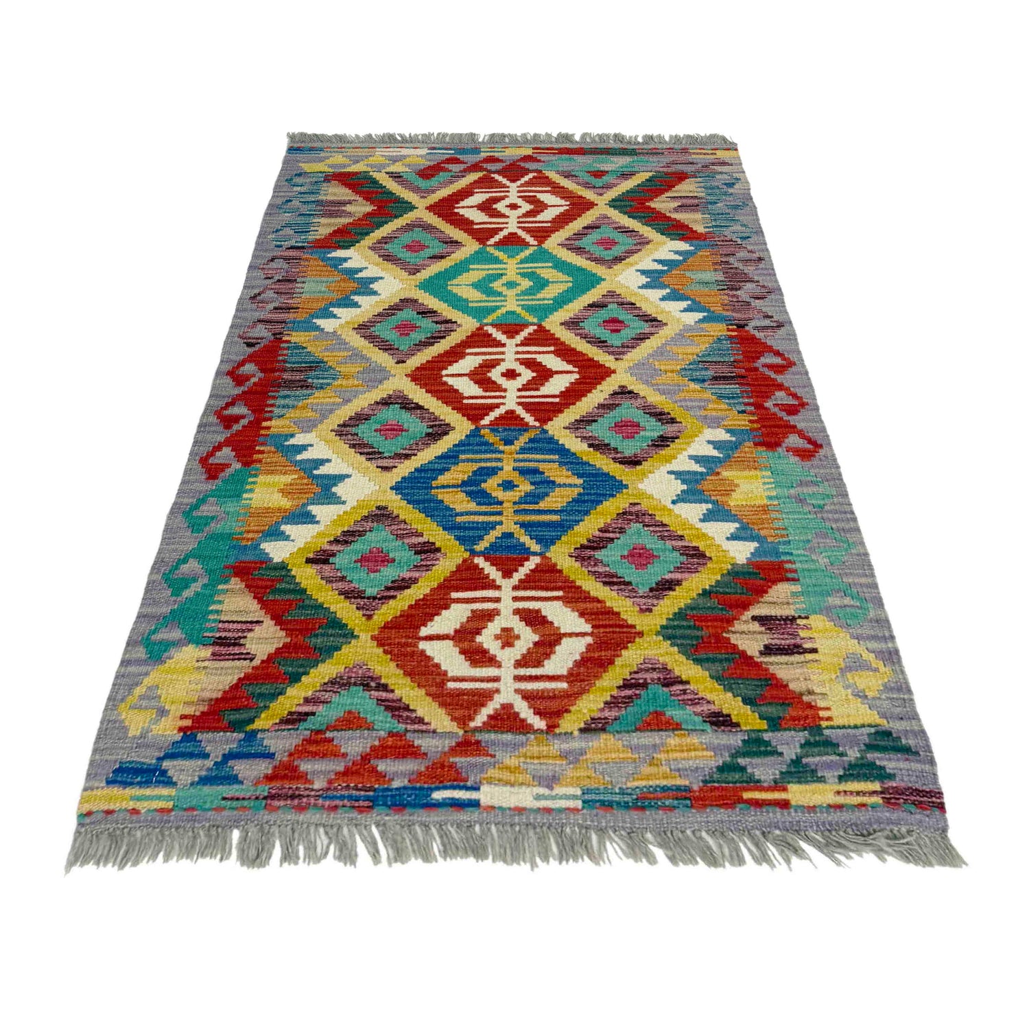 Handmade Vegetable Kilim 2' 6" x 4' 2" ft / 77 x 126 cm - No. Y39394