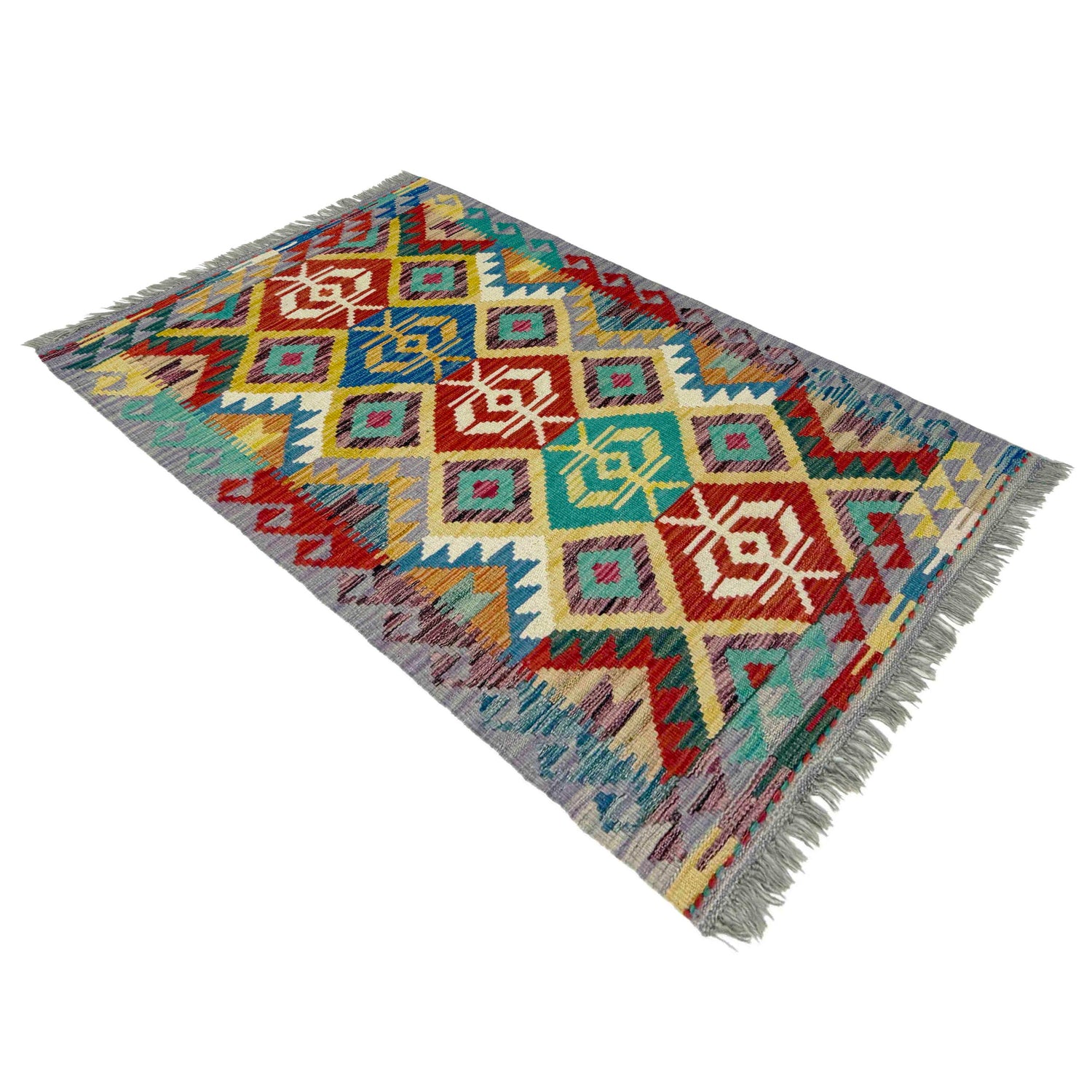 Handmade Vegetable Kilim 2' 6" x 4' 2" ft / 77 x 126 cm - No. Y39394