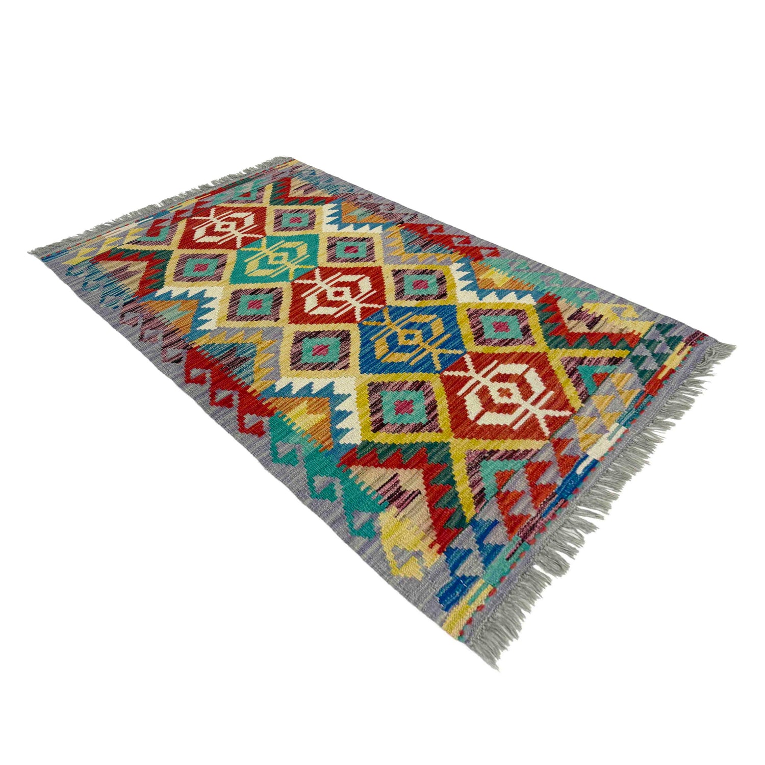 Handmade Vegetable Kilim 2' 6" x 4' 2" ft / 77 x 126 cm - No. Y39394