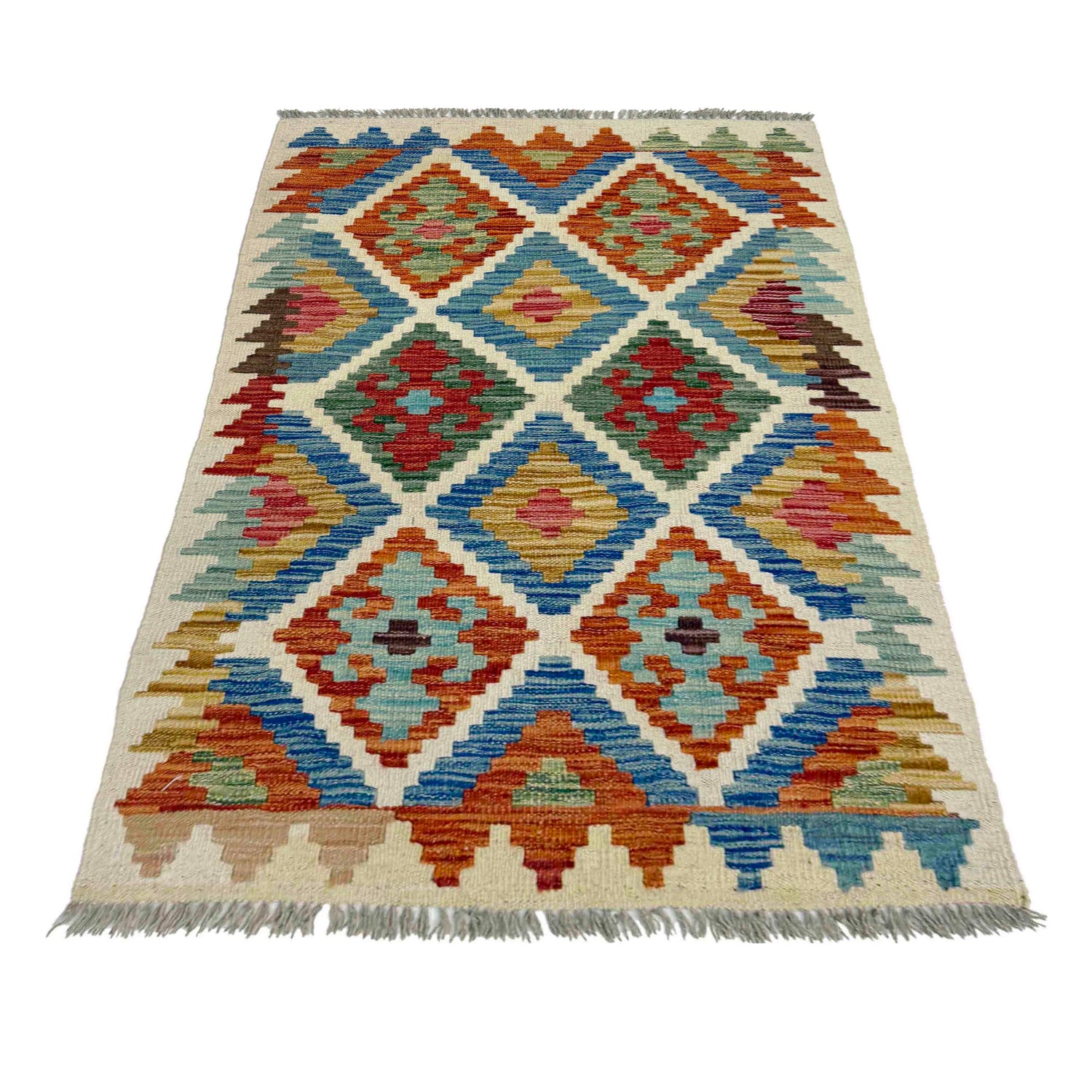 Handmade Vegetable Kilim 2' 7" x 4' 1" ft / 78 x 125 cm - No. Y39398