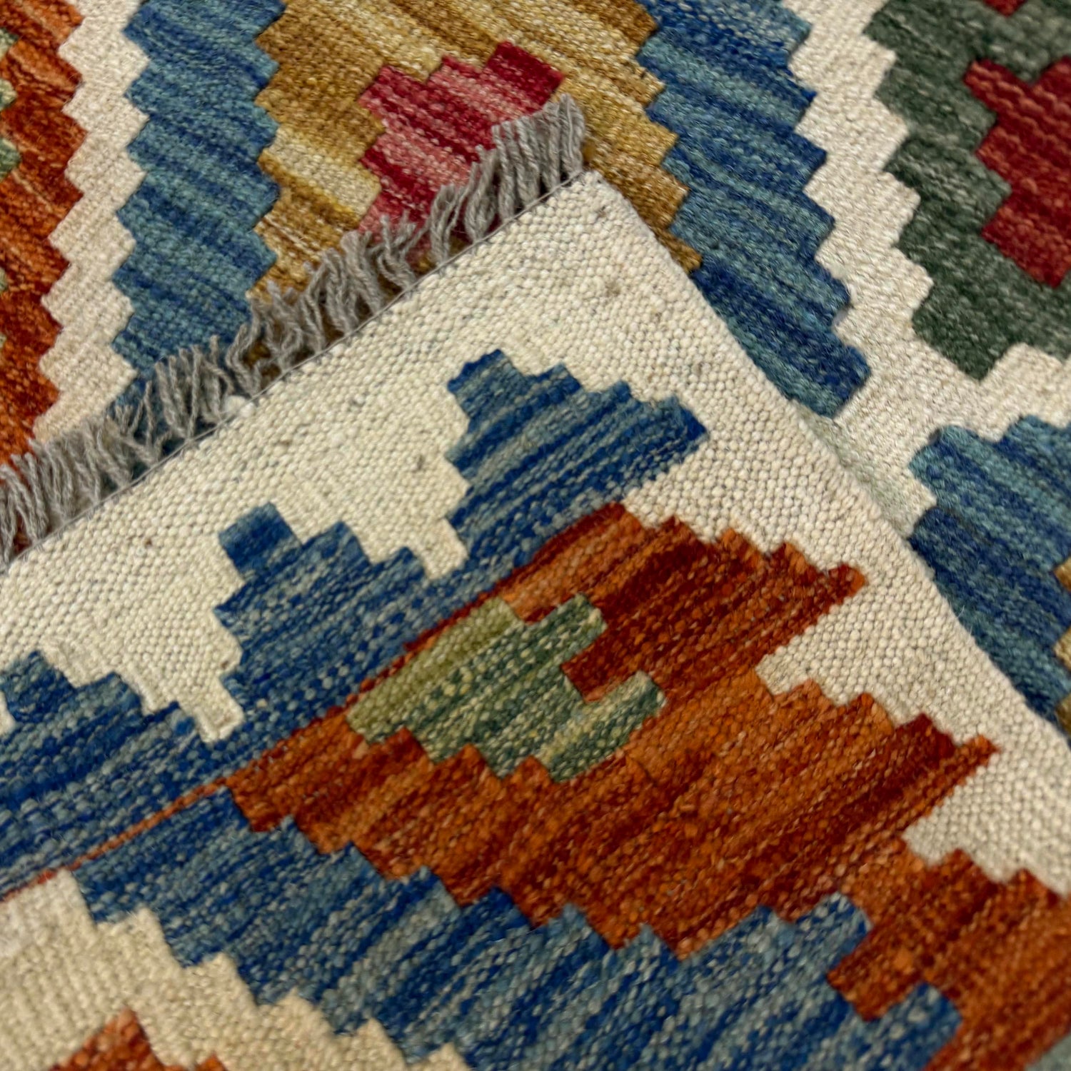 Handmade Vegetable Kilim 2' 7" x 4' 1" ft / 78 x 125 cm - No. Y39398