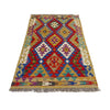 Hand Woven Wool Kelim 2' 7" x 4' 4" ft / 80 x 132 cm - No. Y39399