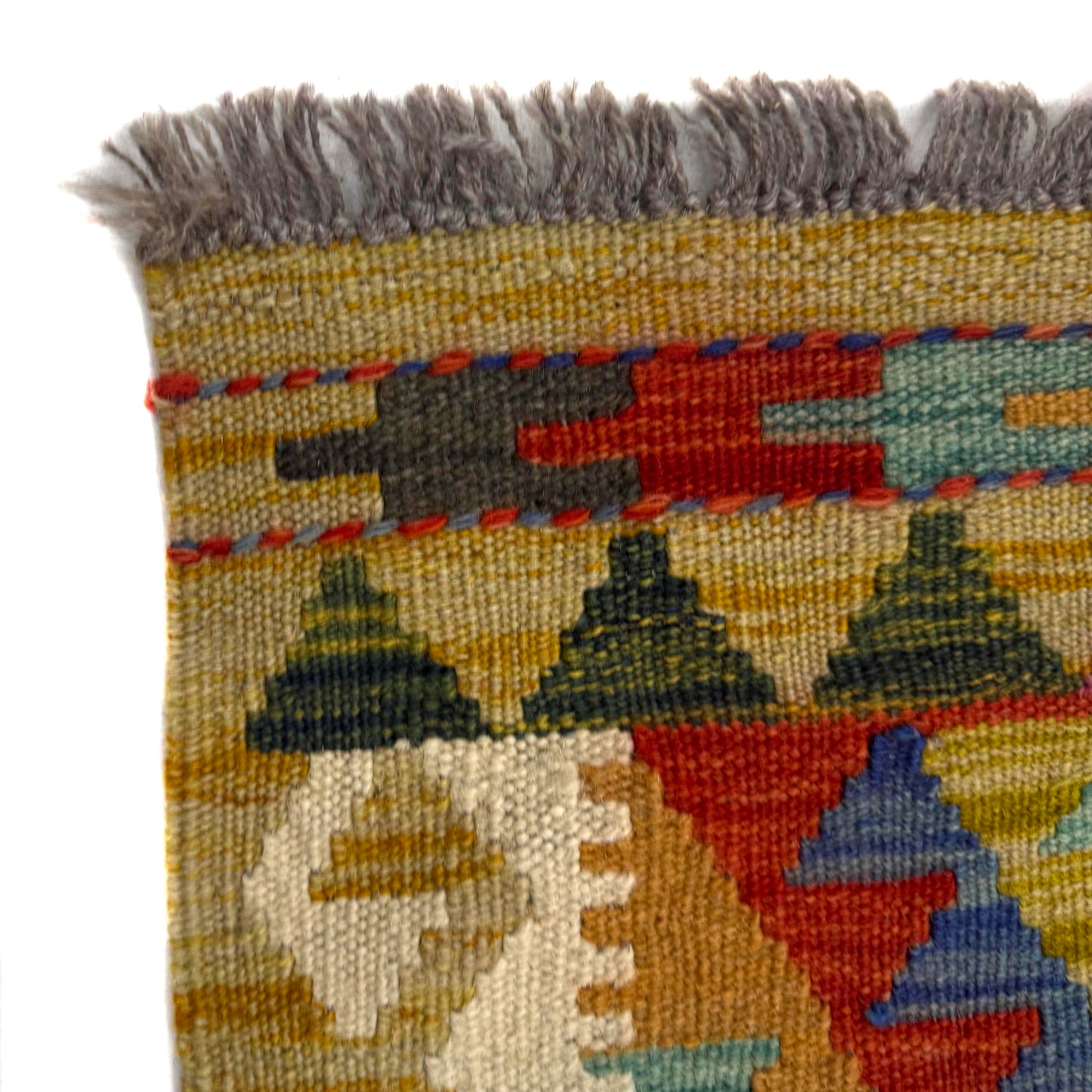 Hand Woven Wool Kelim 2' 7" x 4' 4" ft / 80 x 132 cm - No. Y39399