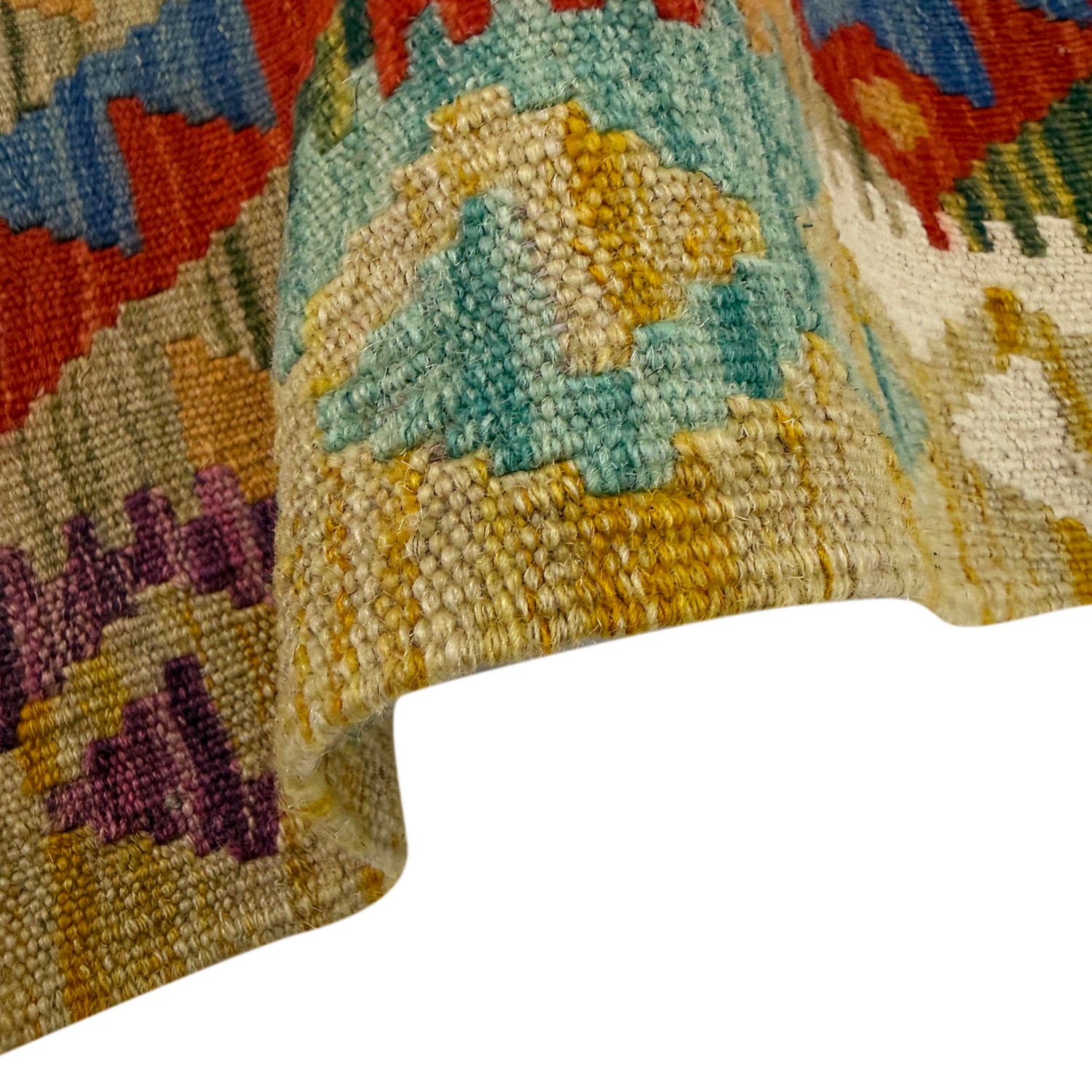 Hand Woven Wool Kelim 2' 7" x 4' 4" ft / 80 x 132 cm - No. Y39399