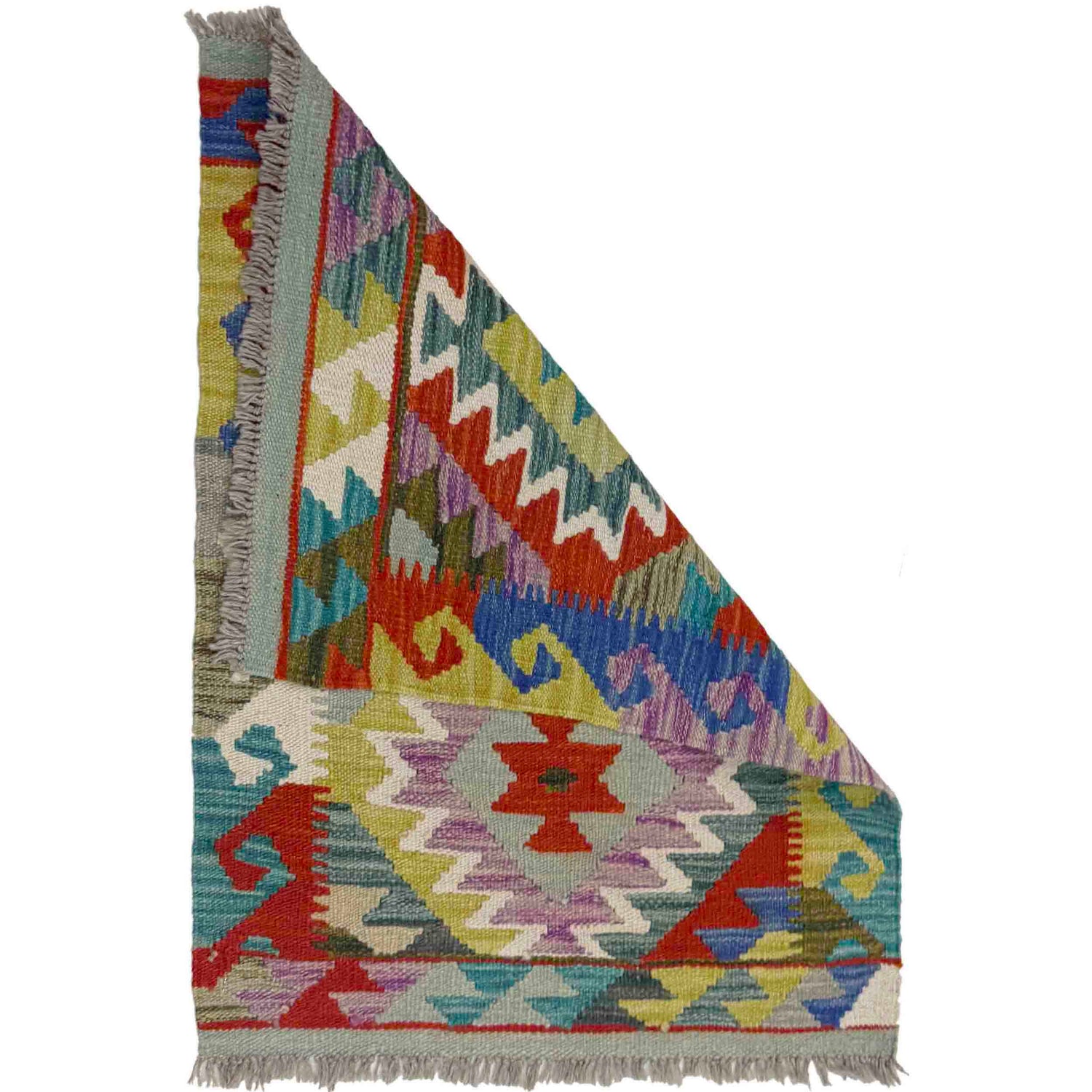 Handmade Vegetable Kilim 2' 0" x 2' 8" ft / 60 x 82 cm - No. Y39408