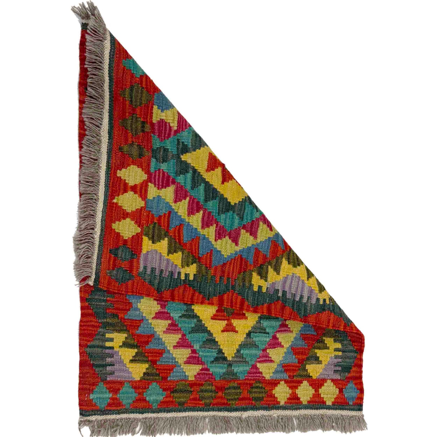 Handmade Vegetable Kilim 1' 11" x 2' 7" ft / 59 x 78 cm - No. Y39427