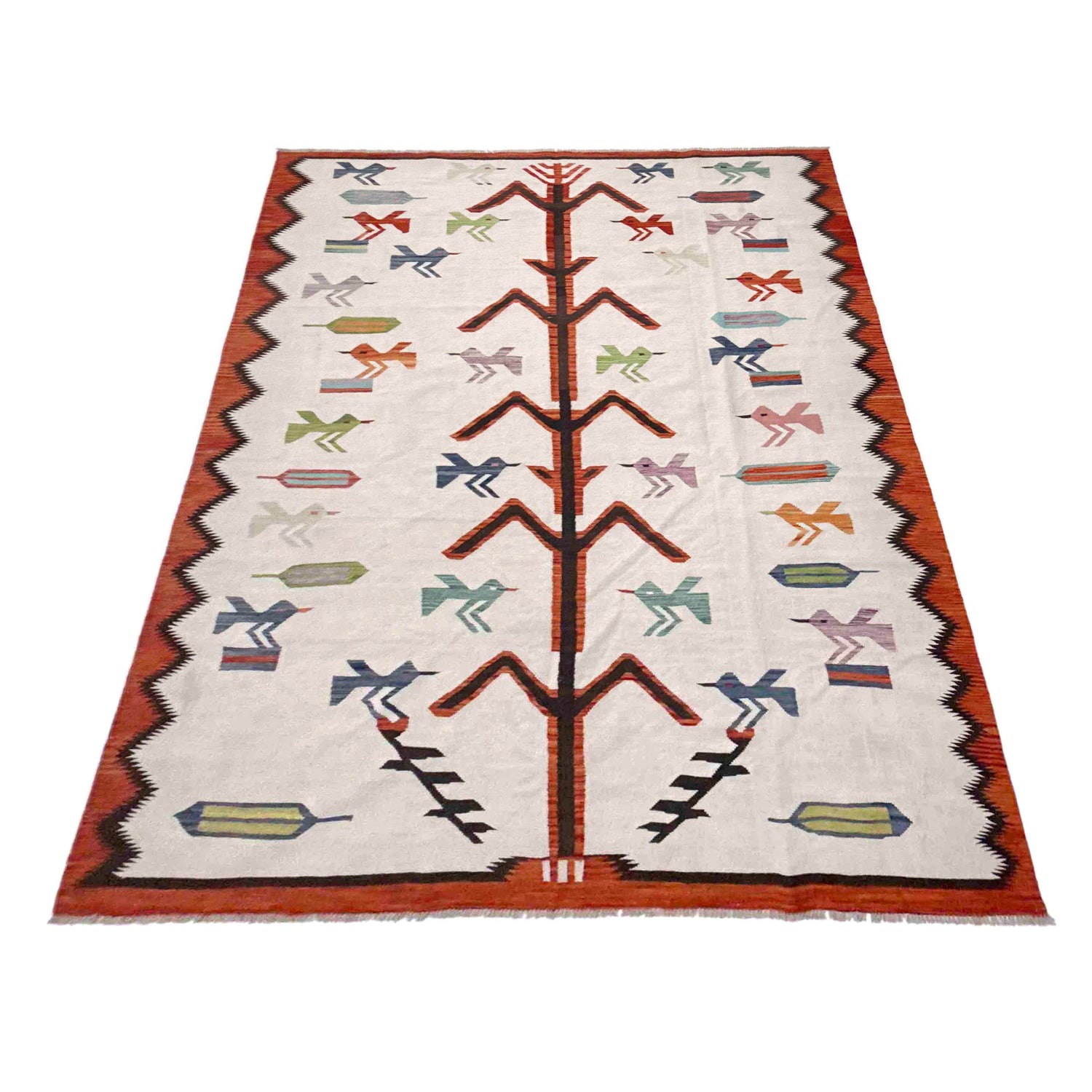 Hand Made Embroidery Kilim 8' 8" x 12' 2" ft / 264 x 372 cm - No. Y39434