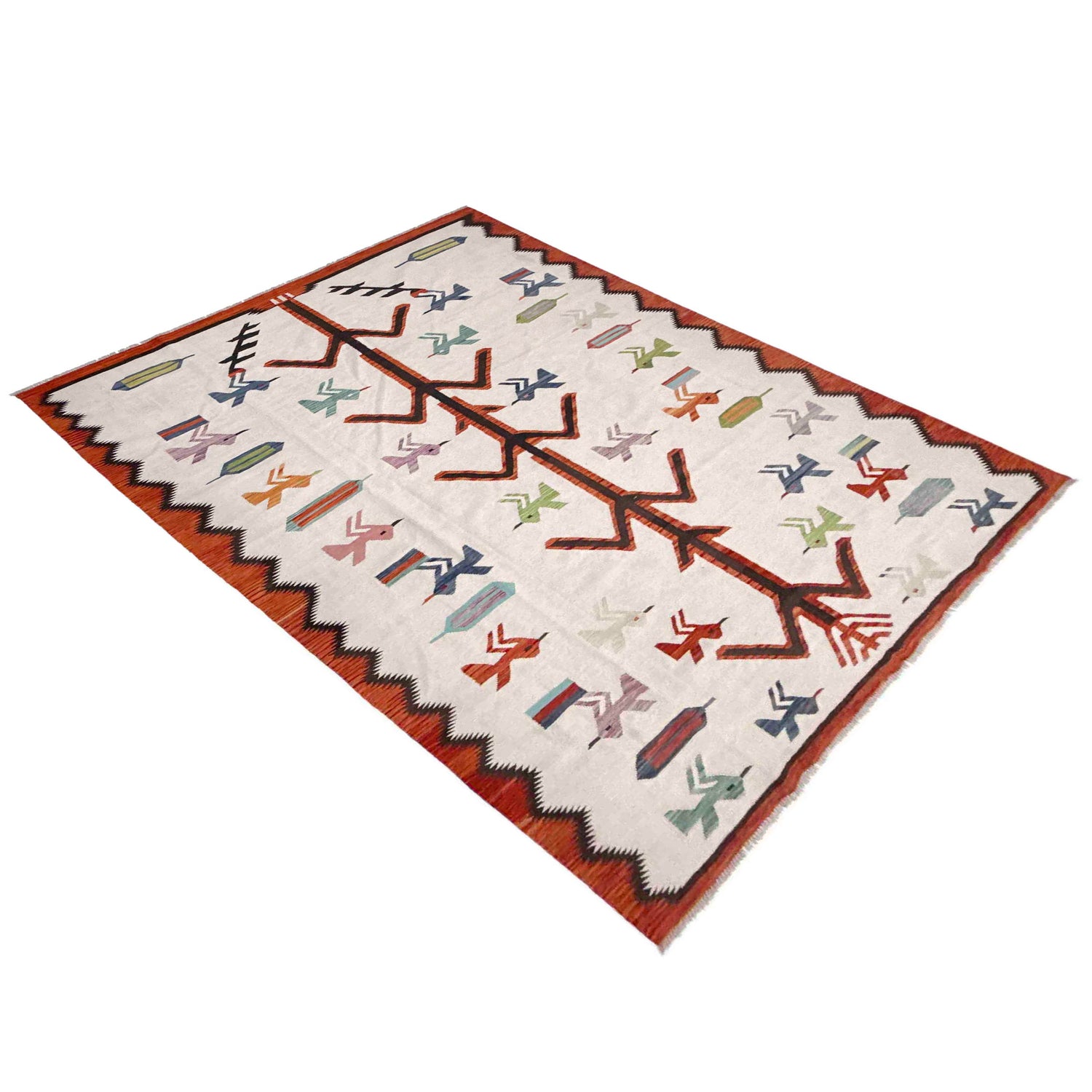 Hand Made Embroidery Kilim 8' 8" x 12' 2" ft / 264 x 372 cm - No. Y39434