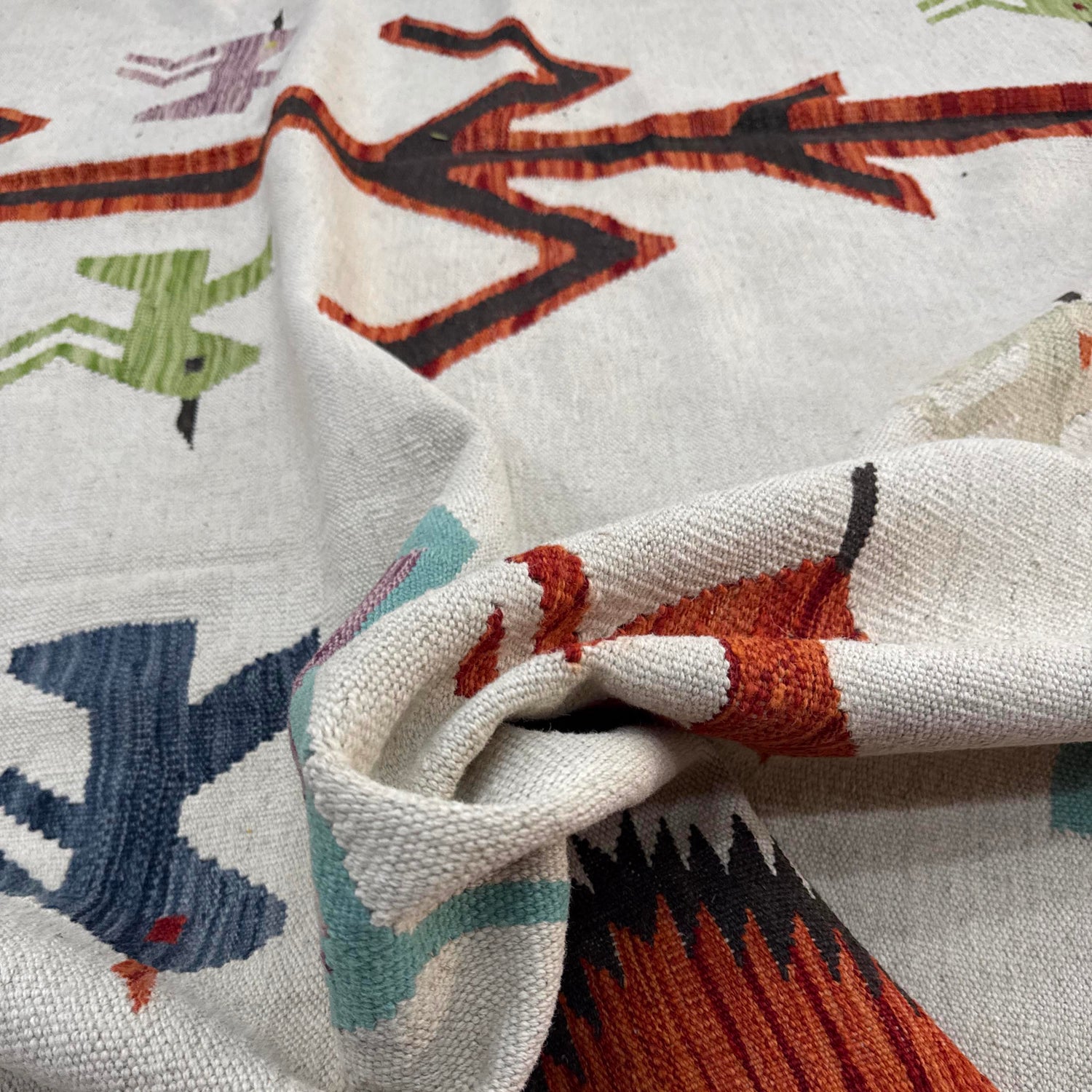 Hand Made Embroidery Kilim 8' 8" x 12' 2" ft / 264 x 372 cm - No. Y39434
