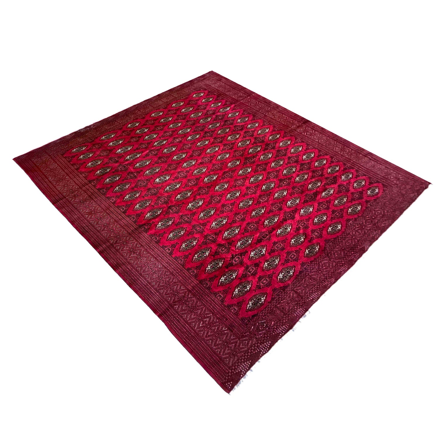 Hand Knotted Bokhara Carpet 10' 0" x 11' 11" ft / 304 x 362 cm - No. Y39436