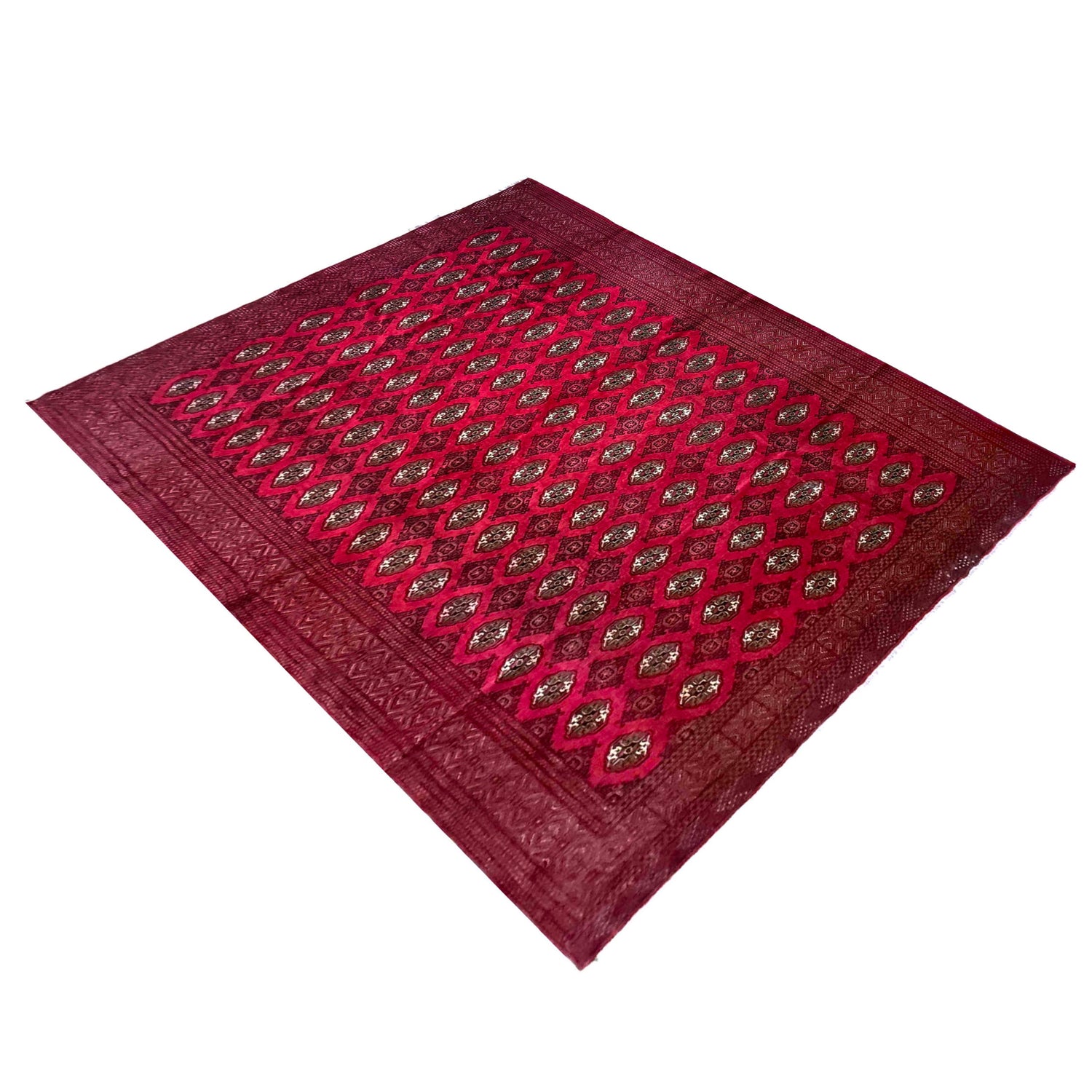 Hand Knotted Bokhara Carpet 10' 0" x 11' 11" ft / 304 x 362 cm - No. Y39436