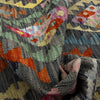 Hand Knotted Afghan Style Kilim 6' 0" x 7' 8" ft / 183 x 233 cm - No. Y39437