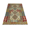Hand Knotted Afghan Style Kilim 2' 6" x 4' 0" ft / 77 x 123 cm - No. Y39438