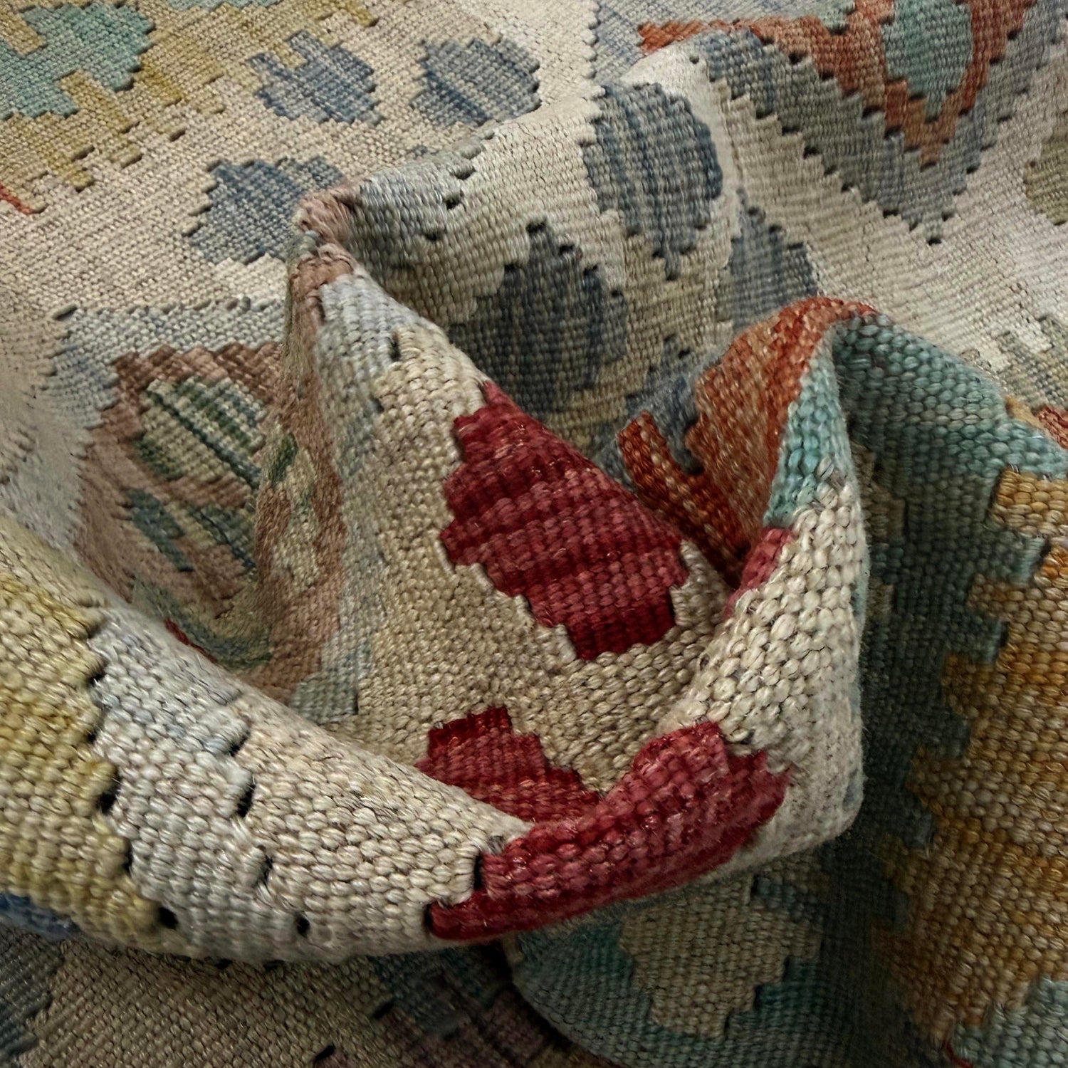 Hand Knotted Afghan Style Kilim 2' 6" x 4' 0" ft / 77 x 123 cm - No. Y39438