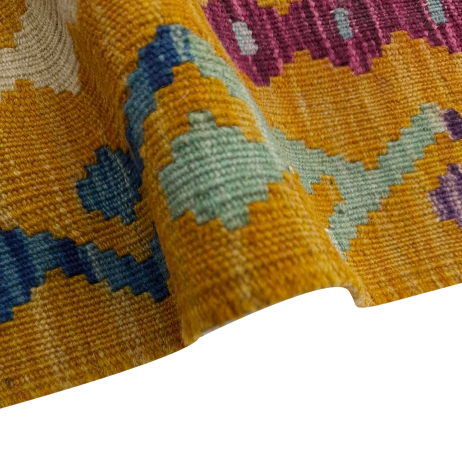 Handmade Afghan Vegetable Kilim 6' 7" x 9' 10" ft / 200 x 300 cm - No. Y39439