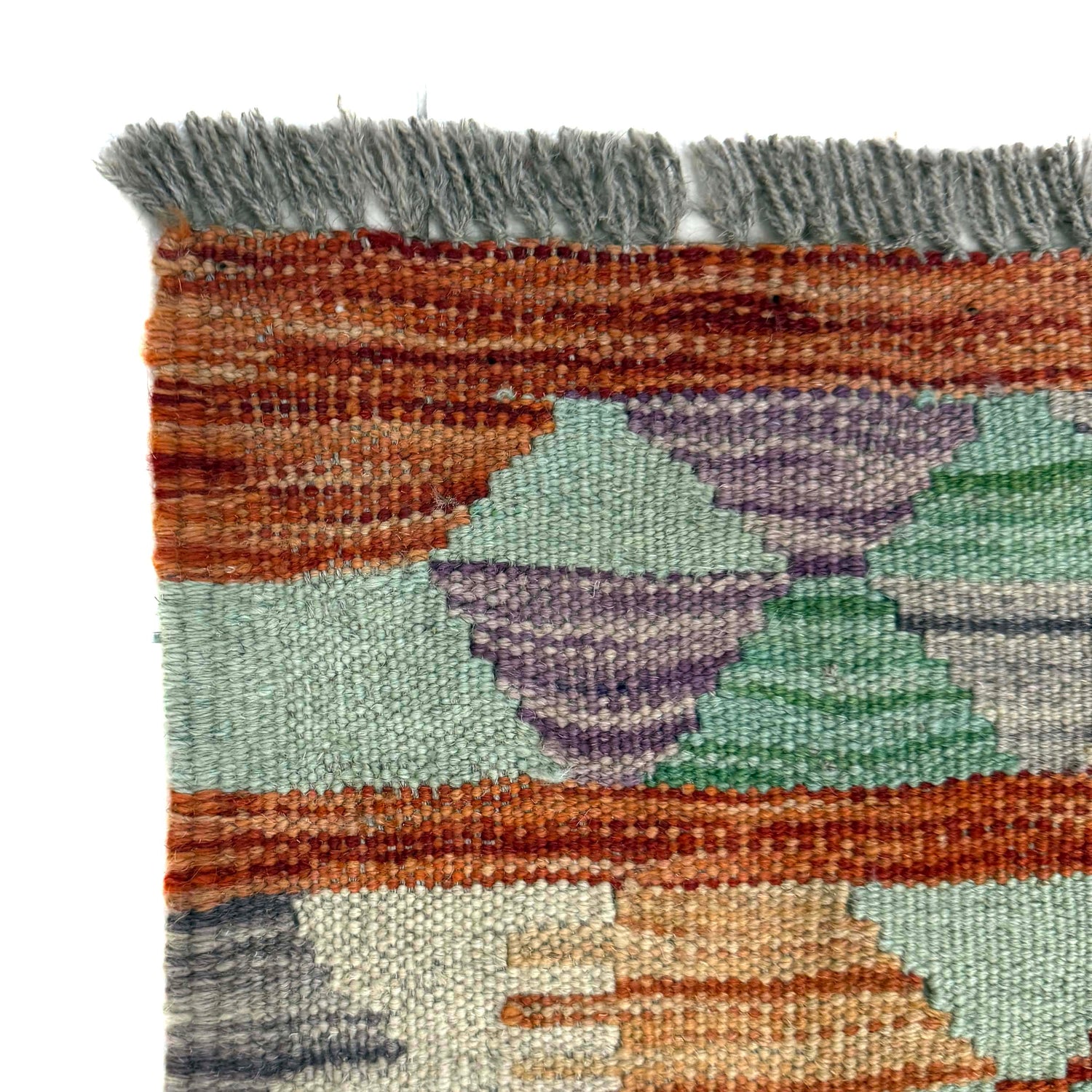Hand Woven Wool Kelim Runner 2' 7" x 15' 11" ft / 80 x 486 cm - No. Y39440