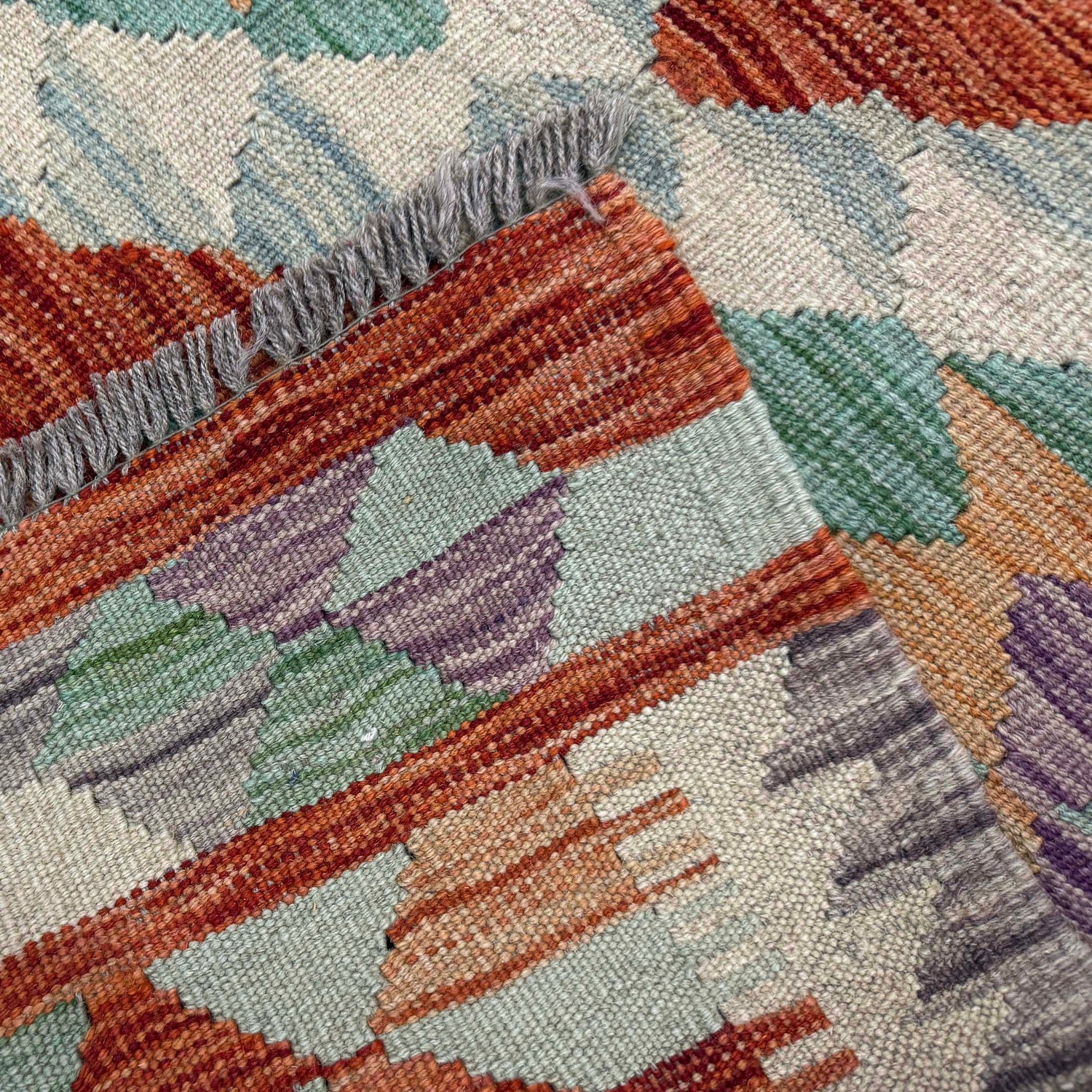 Hand Woven Wool Kelim Runner 2' 7" x 15' 11" ft / 80 x 486 cm - No. Y39440
