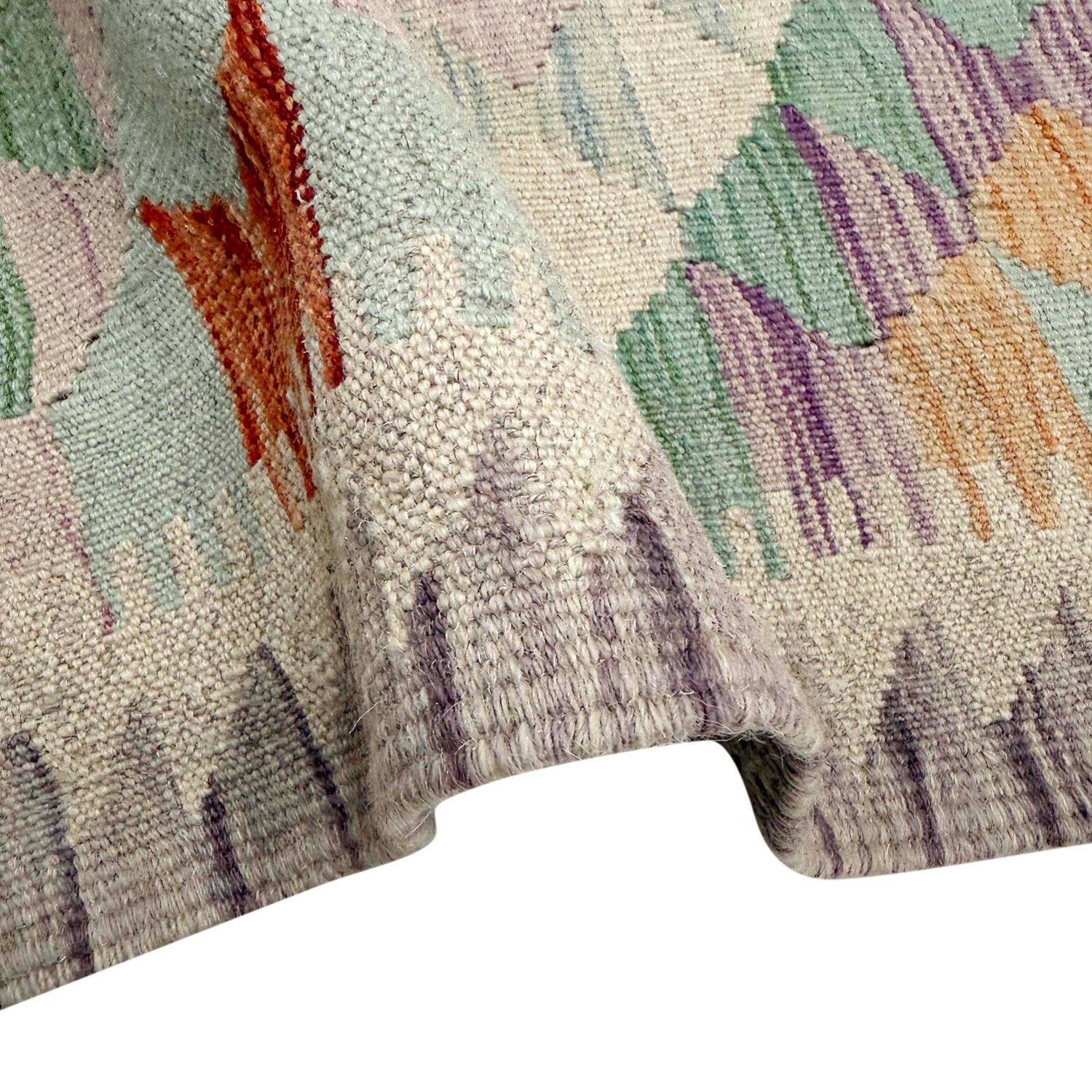 Hand Woven Wool Kelim Runner 2' 7" x 15' 11" ft / 80 x 486 cm - No. Y39440