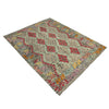 Hand Woven Wool Kelim 5' 1" x 6' 6" ft / 155 x 198 cm - No. Y39444