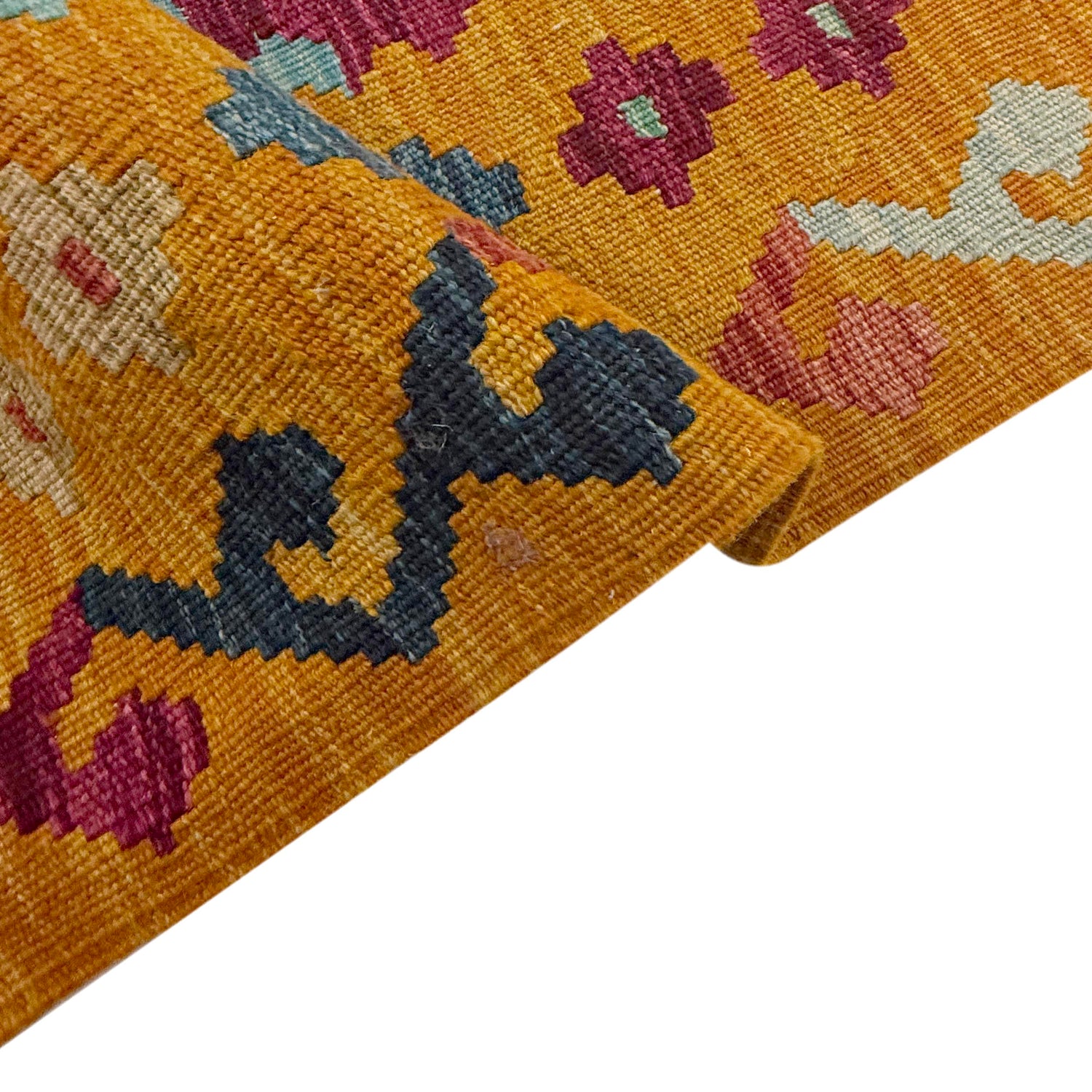 Hand Made Afghan Kilim 6' 9" x 9' 5" ft / 205 x 286 cm - No. Y39446