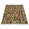 Handmade Turkish Design Wool Kilim 5' 3" x 6' 7" ft / 159 x 201 cm - No. Y39447