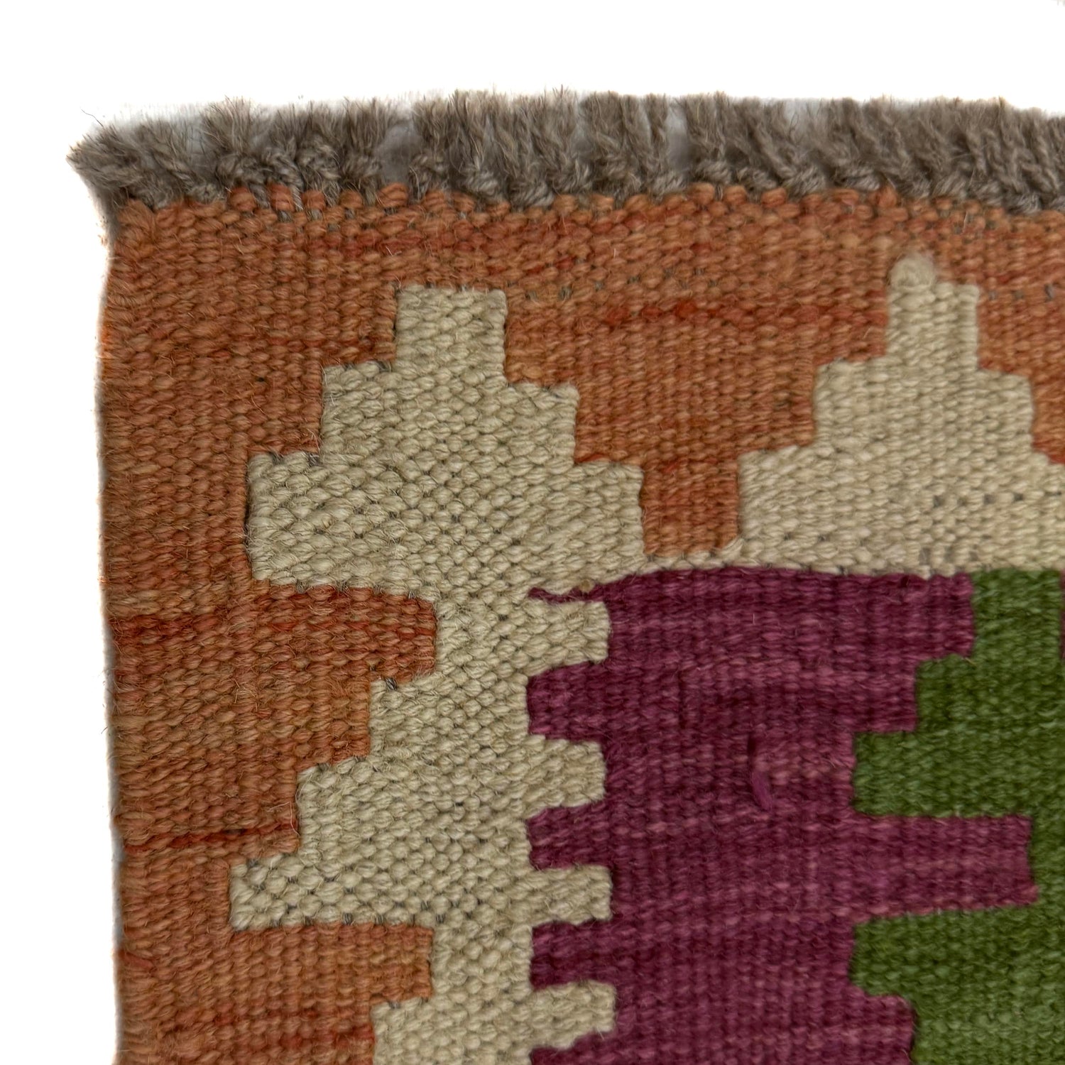 Multi Color ful Flat-Weave Wool Kilim 3' 2" x 4' 10" ft / 96 x 148 cm - No. Y39450