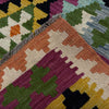 Multi Color ful Flat-Weave Wool Kilim 3' 2" x 4' 10" ft / 96 x 148 cm - No. Y39450