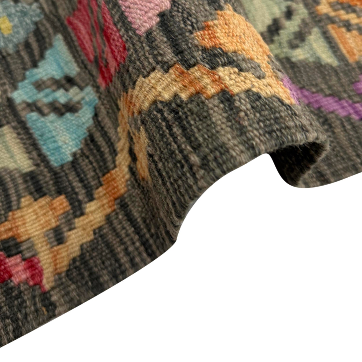 Hand Woven Wool Kelim 4' 3" x 5' 10" ft / 130 x 179 cm - No. Y39451