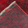 Red Afghan Filpa Area Rug - Handmade Oriental Wool Carpet 6' 8" x 8' 10" ft / 202 x 270 cm - No. Y39455