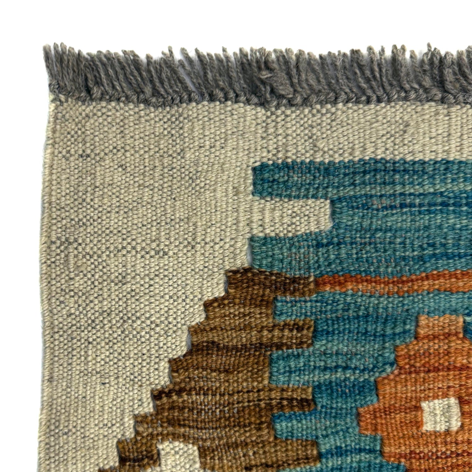 Handmade Afghan Vegetable Kilim 5' 11" x 7' 7" ft / 180 x 231 cm - No. Y39461