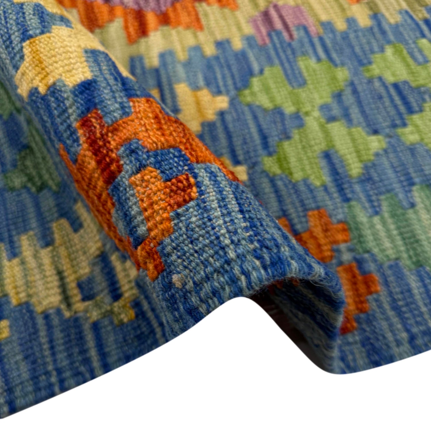 Hand Made Afghan Kilim 6' 2" x 8' 0" ft / 188 x 244 cm - No. Y39462