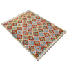 Multi Color ful Flat-Weave Wool Kilim 6' 1" x 7' 11" ft / 186 x 242 cm - No. Y39463
