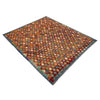 Multi Color ful Flat-Weave Wool Kilim 5' 11" x 8' 0" ft / 180 x 245 cm - No. Y39464