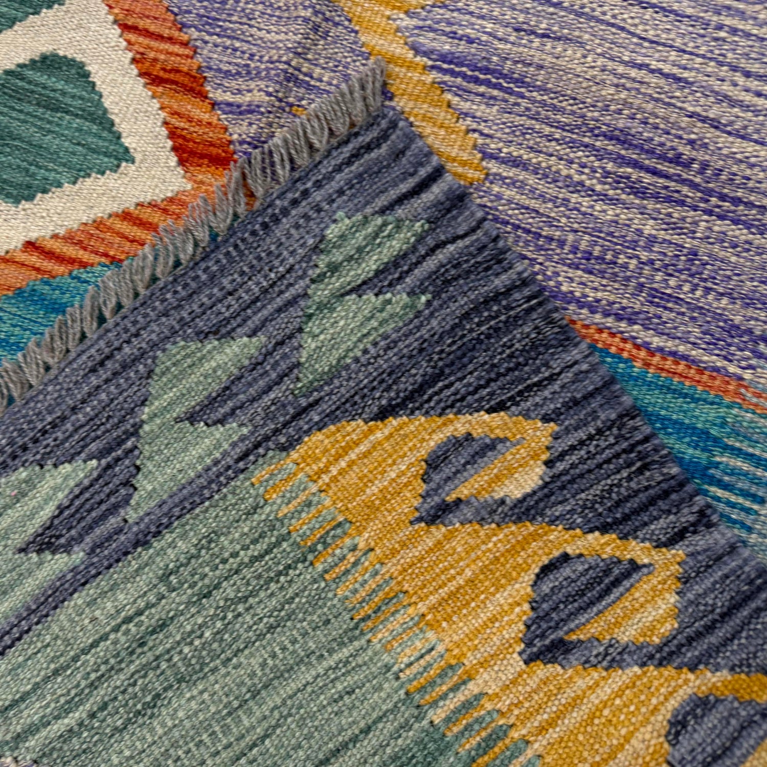 Handmade Vegetable Kilim 5' 9" x 8' 6" ft / 175 x 258 cm - No. Y39465