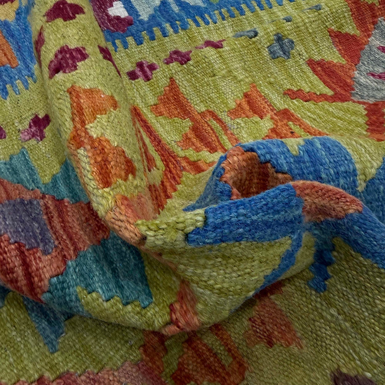 Hand Knotted Flatweave Kilim 6' 2" x 8' 1" ft / 189 x 246 cm - No. Y39473