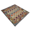 Handmade Afghan Vegetable Kilim 6' 3" x 7' 7" ft / 190 x 230 cm - No. Y39474