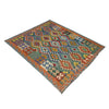 Hand Made Afghan Kilim 5' 10" x 8' 2" ft / 178 x 249 cm - No. Y39475