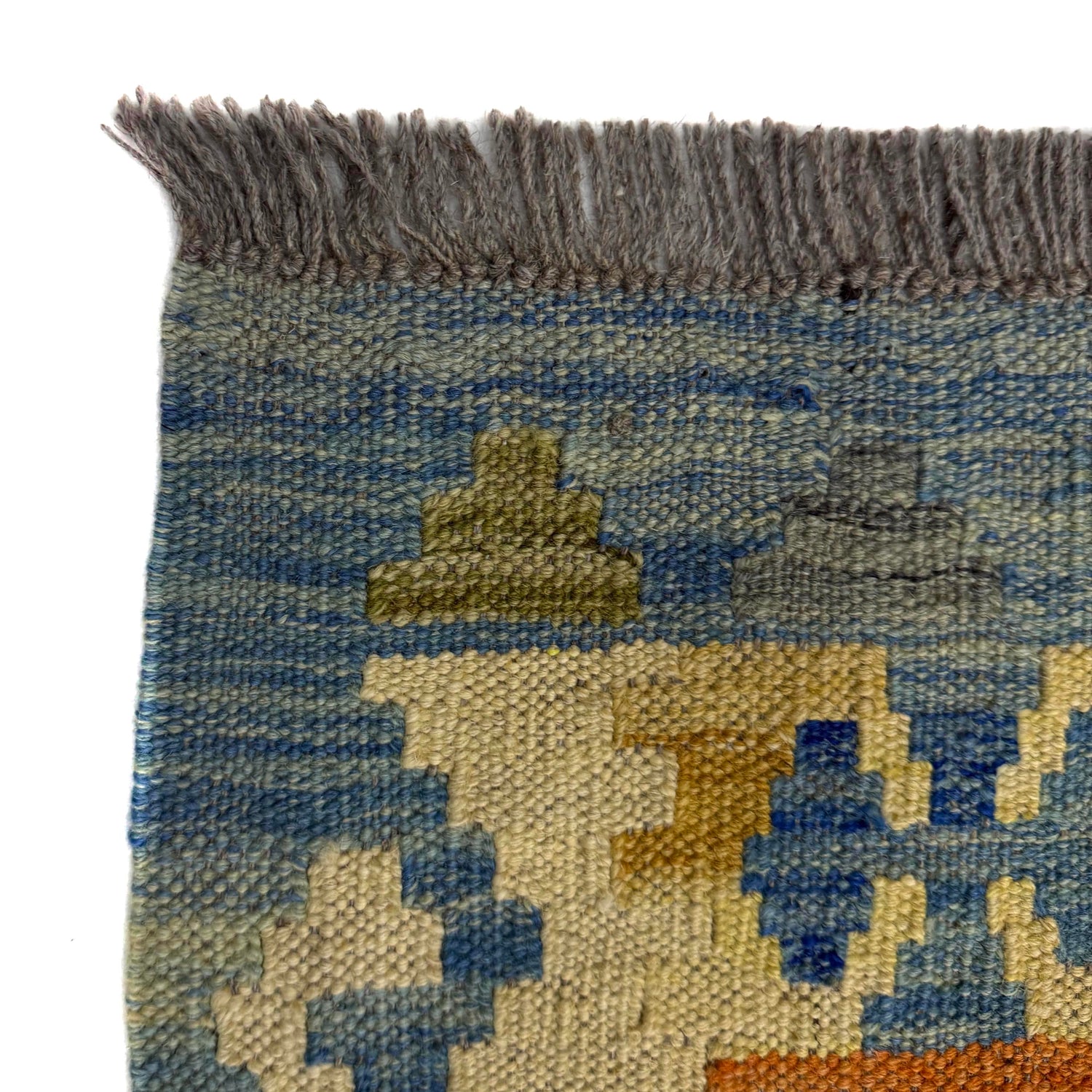 Multi Color ful Flat-Weave Wool Kilim 5' 8" x 8' 5" ft / 173 x 257 cm - No. Y39476