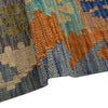 Multi Color ful Flat-Weave Wool Kilim 5' 8" x 8' 5" ft / 173 x 257 cm - No. Y39476