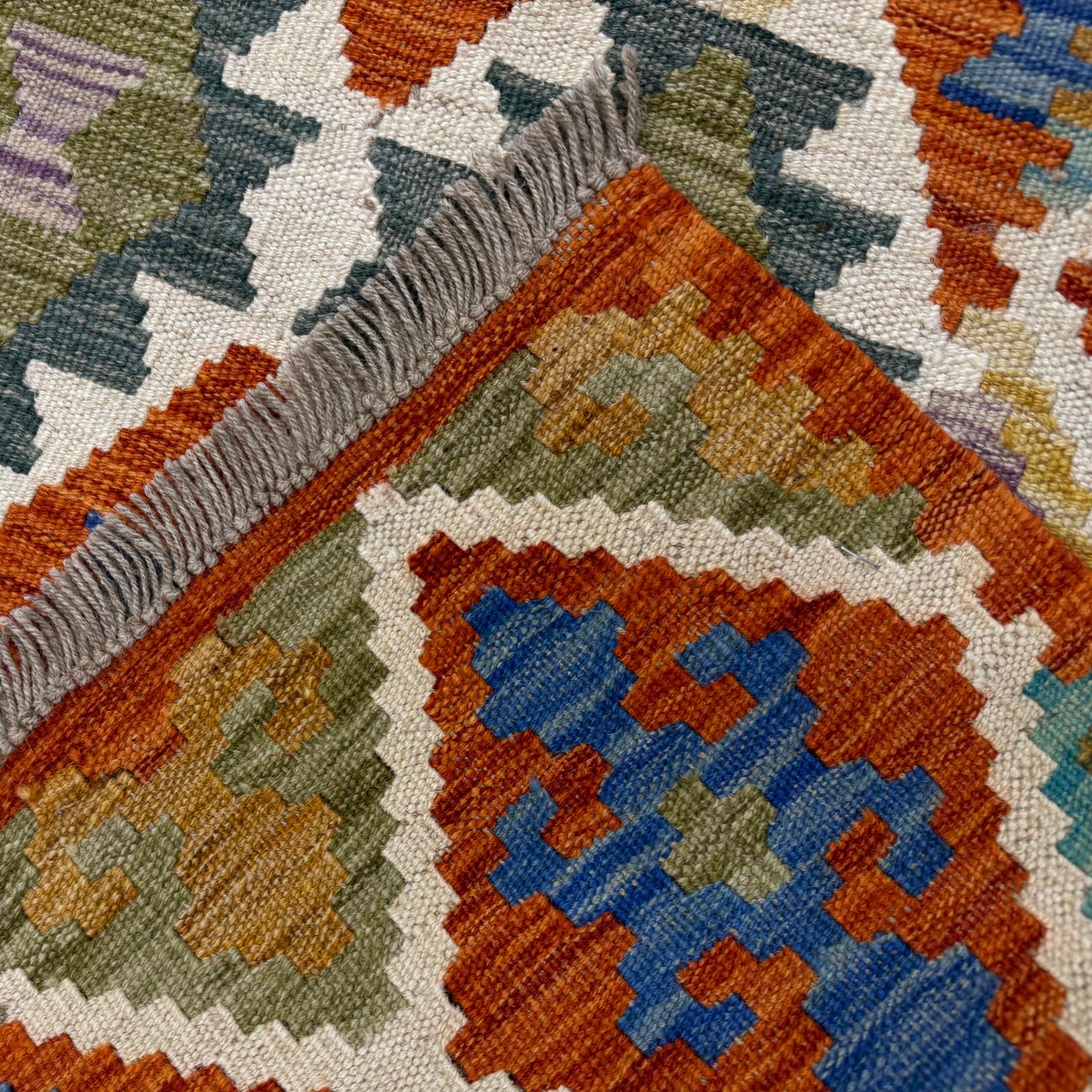 Handmade Vegetable Kilim 5' 11" x 8' 2" ft / 181 x 248 cm - No. Y39477