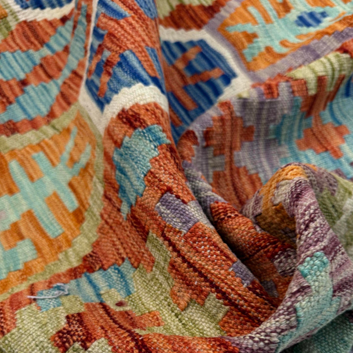 Handmade Vegetable Kelim 5' 9" x 8' 2" ft / 176 x 249 cm - No. Y39478