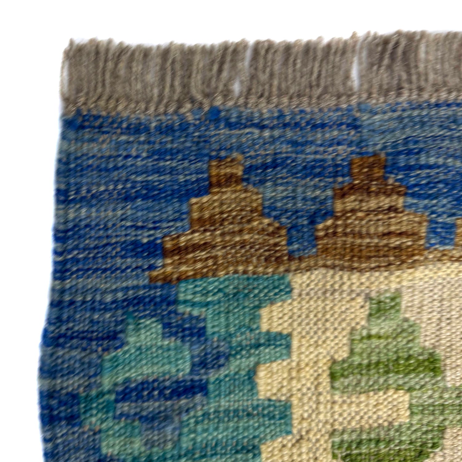 Hand Knotted Afghan Style Kilim 5' 11" x 8' 0" ft / 180 x 243 cm - No. Y39479