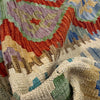 Hand Knotted Afghan Style Kilim 5' 11" x 8' 0" ft / 180 x 243 cm - No. Y39479