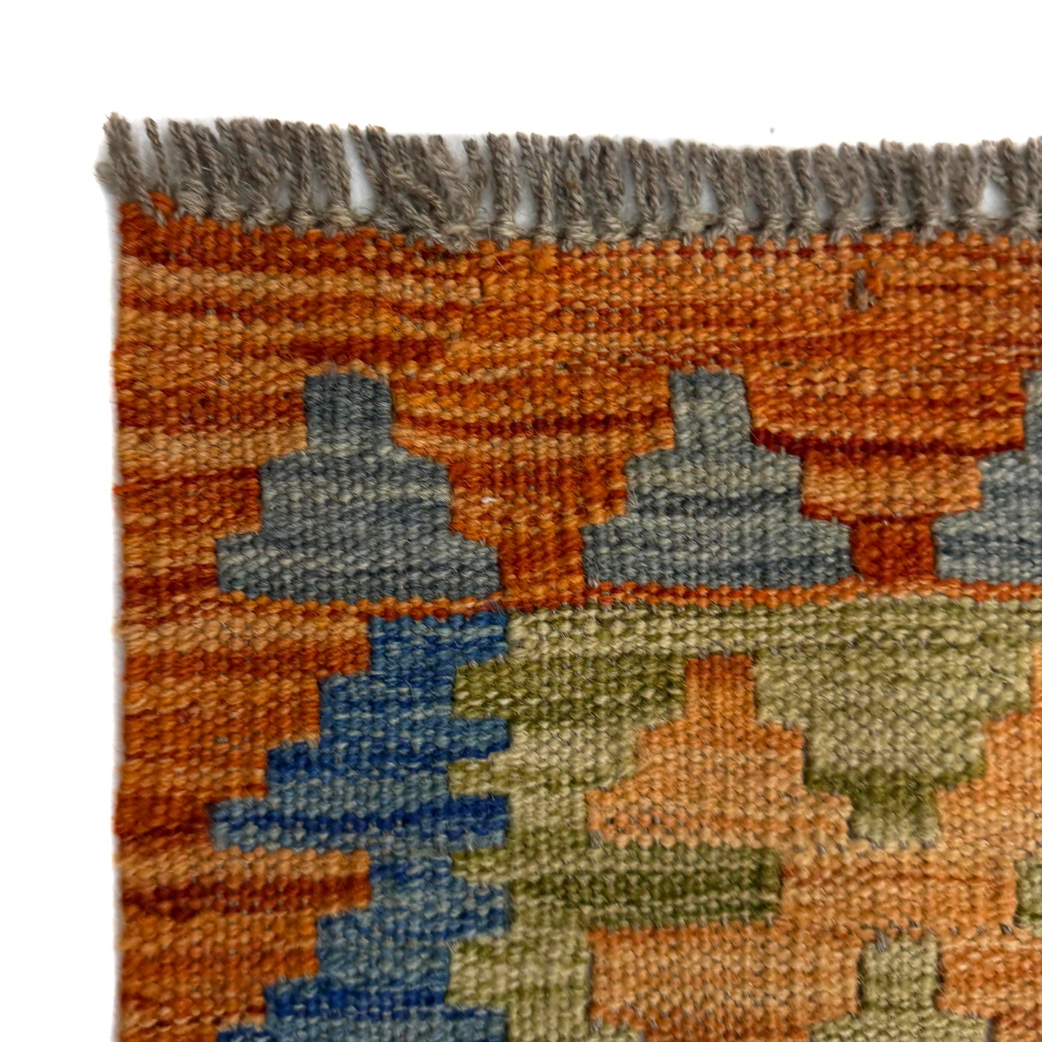 Hand Woven Wool Kelim 5' 9" x 8' 1" ft / 176 x 246 cm - No. Y39480